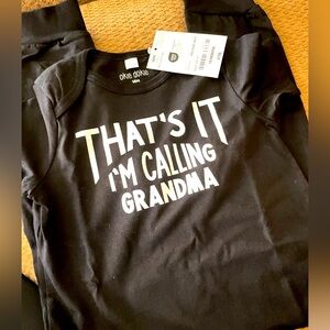 NWT baby onesie black 18 mos - That’s It I’m Calling Grandma